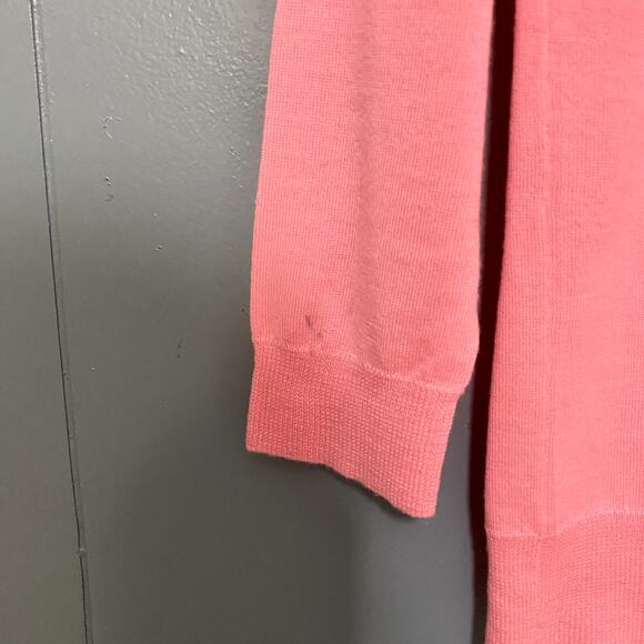 J. Crew Bright Pink Tippi 100% Merino Wool Crewneck Classic Preppy Sweater S - Picture 2 of 7